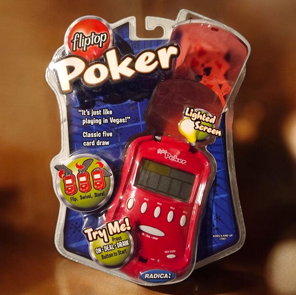 Radica Handheld Electronic Flip top Poker Game